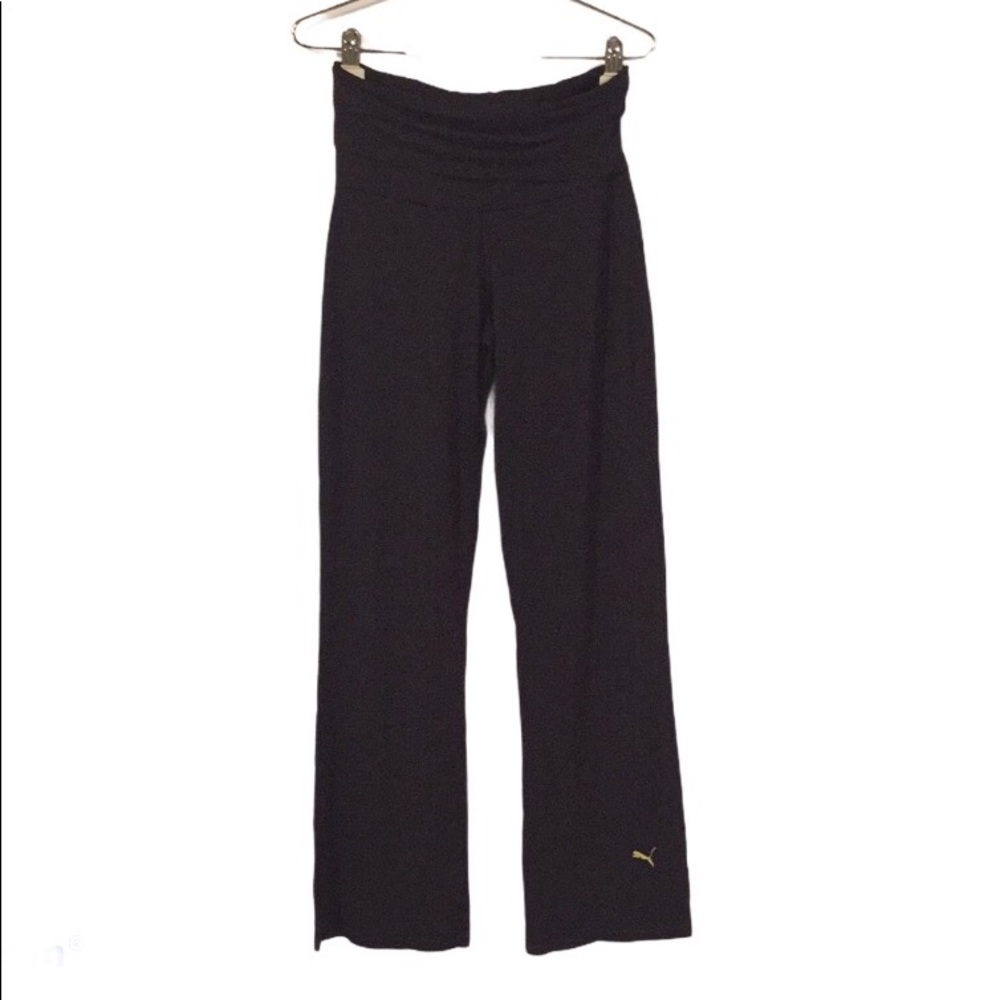 PUMA Foldover Waist Yoga Gym Jog Pants